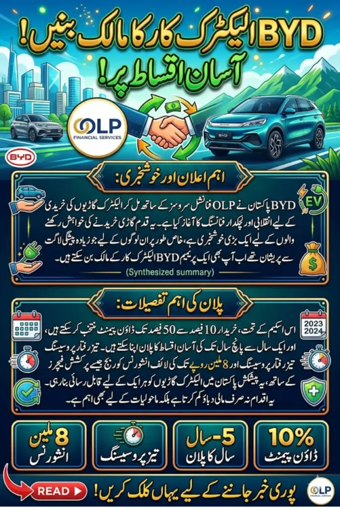 BYD Pakistan Vehicle Financing: Easy Installment Plans for EV Buyers