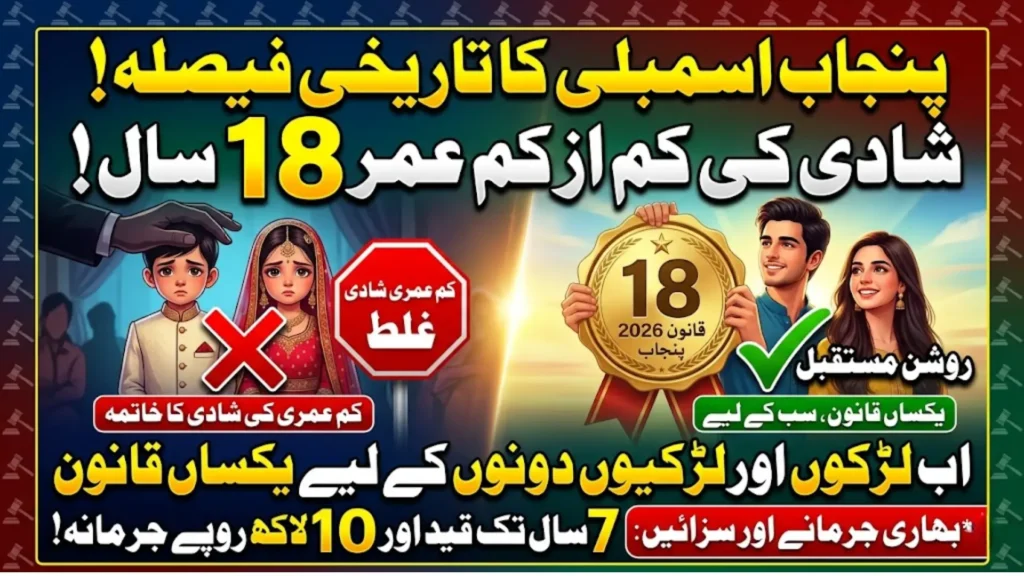 Punjab child marriage law 2026: 18-Year Age Limit Approved for All