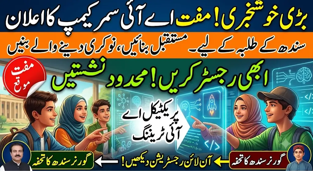 Free AI Summer Camp for Students Announced in Sindh to Promote Digital Skills and Innovation