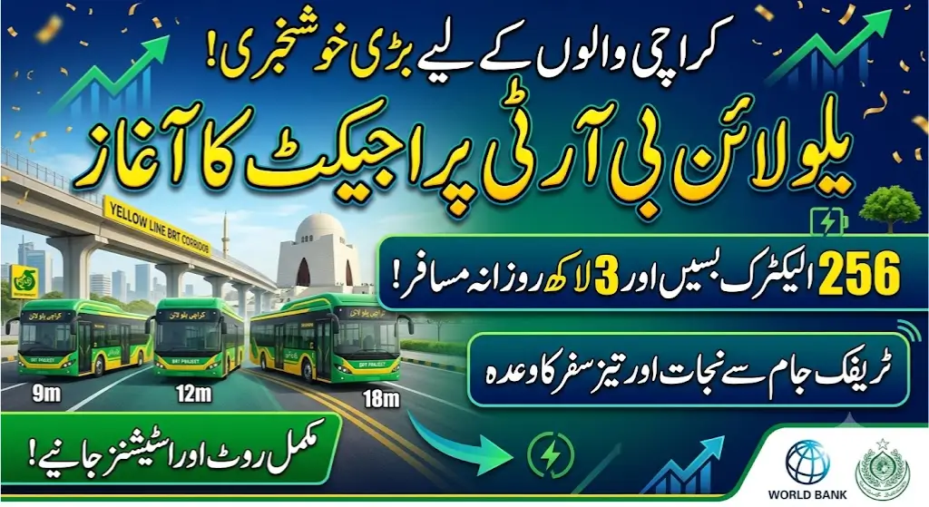 Karachi Yellow Line BRT Project to Launch 256 Electric Buses and Serve Up to 300,000 Daily Passengers