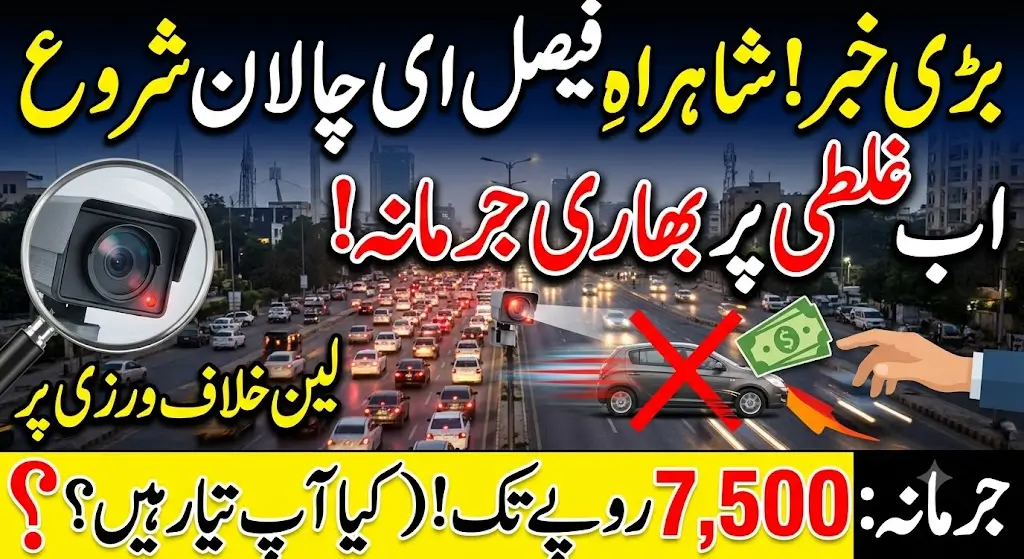 Shahrah-e-Faisal E-Challan System Goes Live: Traffic Police Begin Fines for Lane Violations