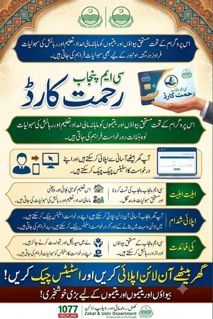 CM Punjab Rehmat Card Web Portal – Apply Online and Track Application Status