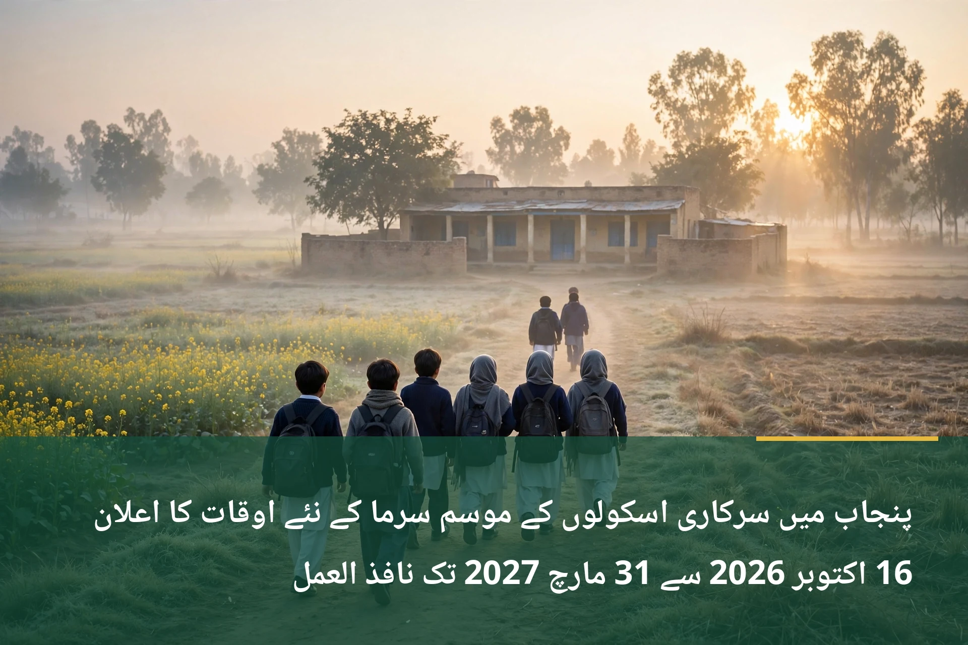 Punjab Announces Winter School Timings