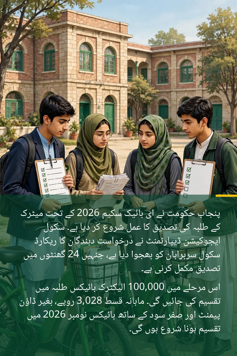 Verification of Matric Students for Punjab E-Bike Scheme 2026