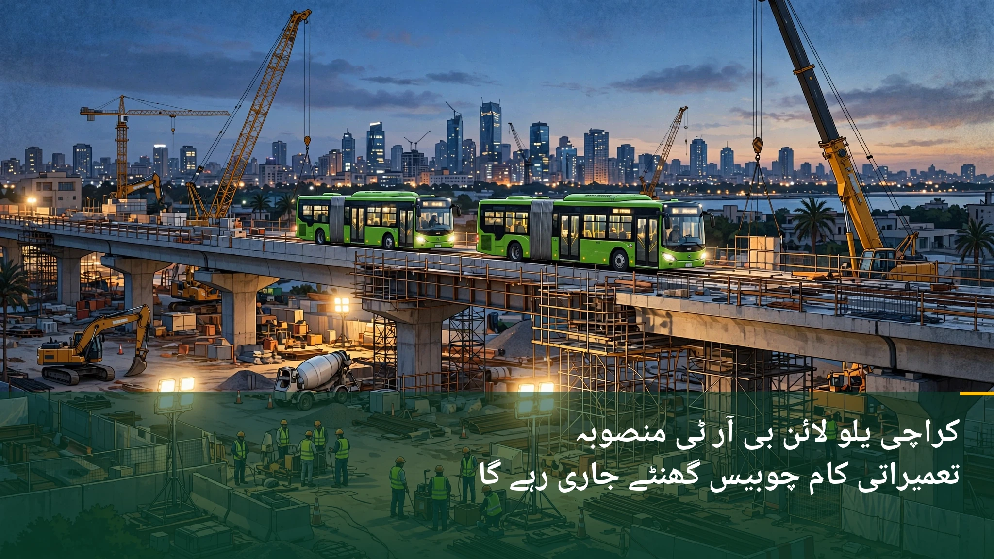 Karachi Yellow Line BRT Project Construction to Continue 24/7